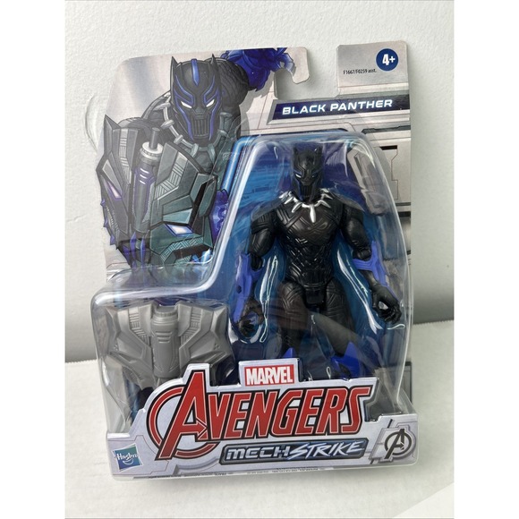 Avengers Hasbro Marvel Mech Strike 6-inch Scale Action Figure Toy Black Panther - Picture 1 of 6
